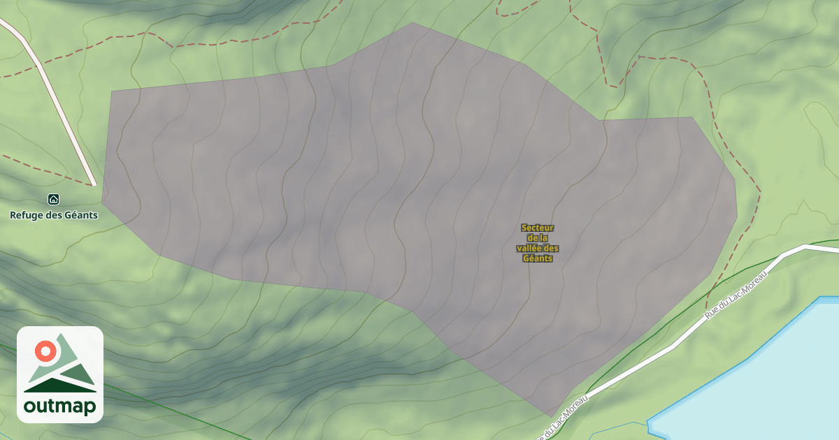 Map of Secteur de la vallée des Géants