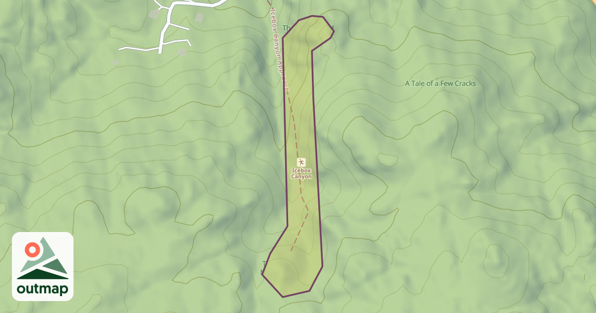 Map of Icebox Canyon