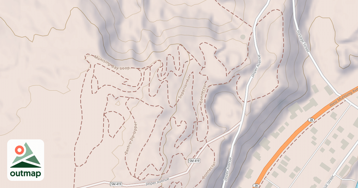 Map of Munising Bay Loop