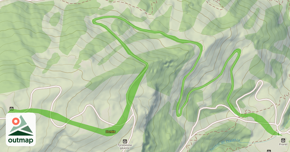 Map of 3 croix