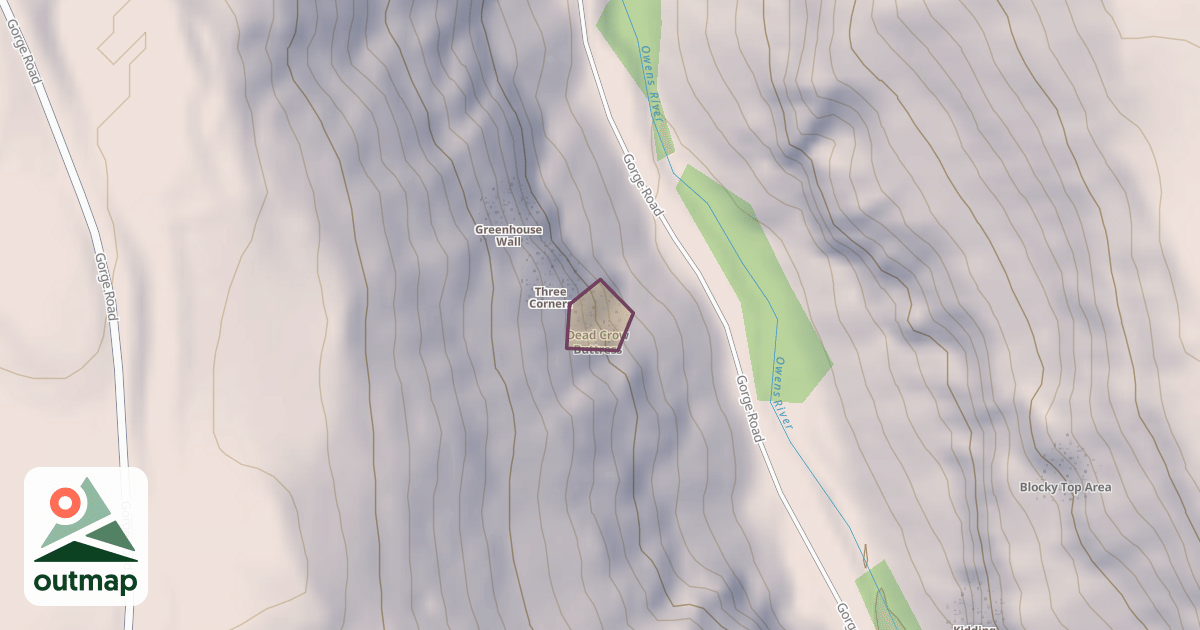 Map of Dead Crow Buttress