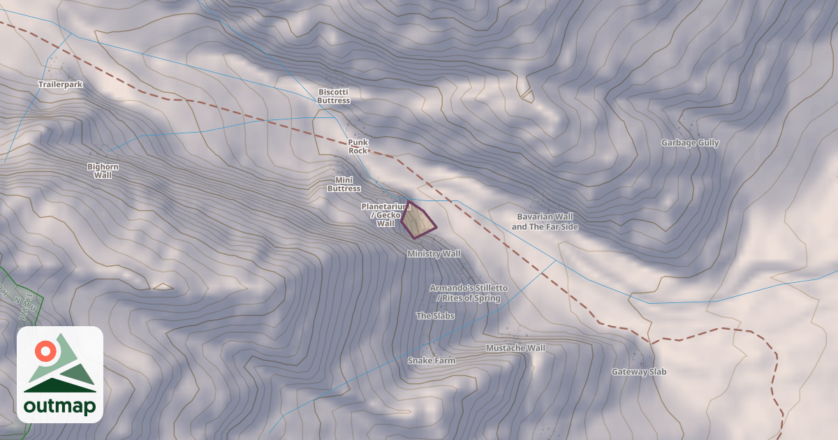 Map of Pratt's Crack / Dihedrals Area