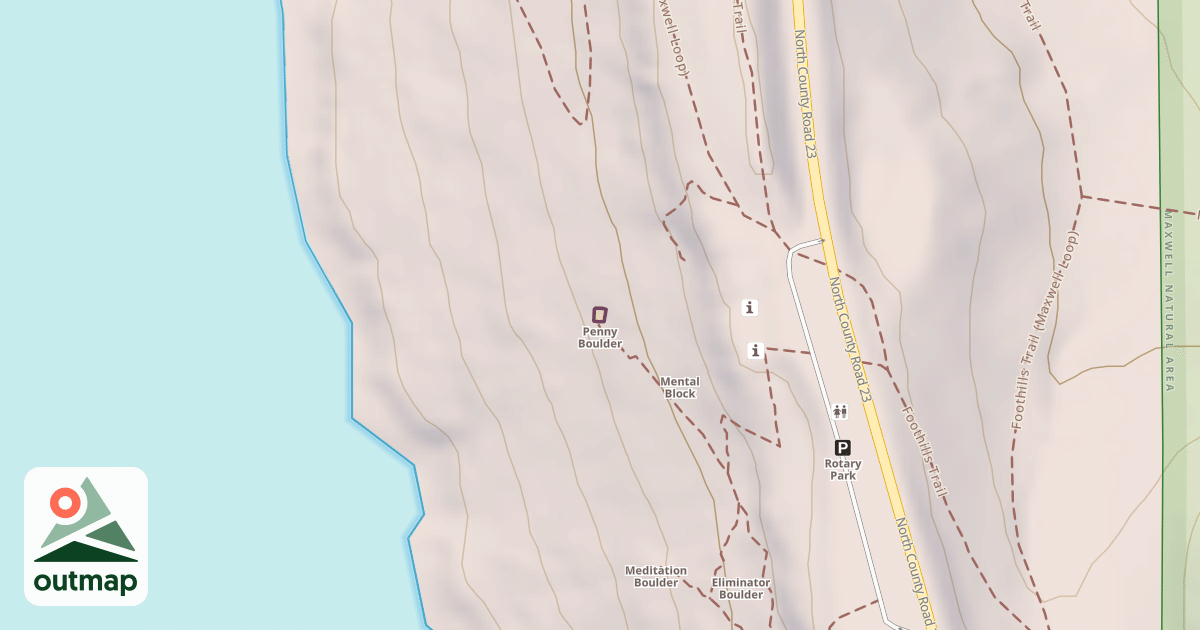 Map of Penny Boulder