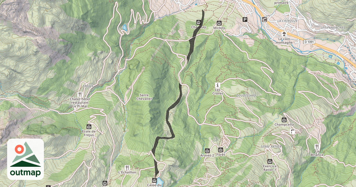 Map of Casse du Boeuf