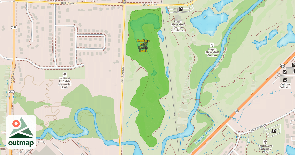 Map of Heritage Park Nordic Track