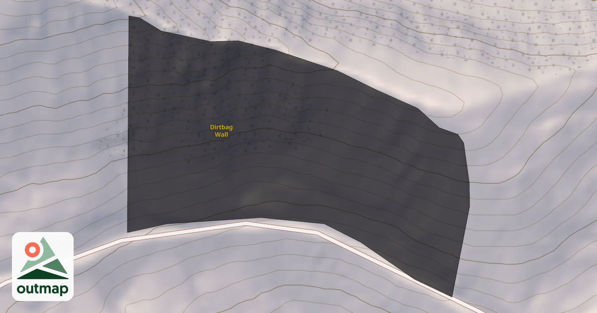 Map of Dirtbag Wall