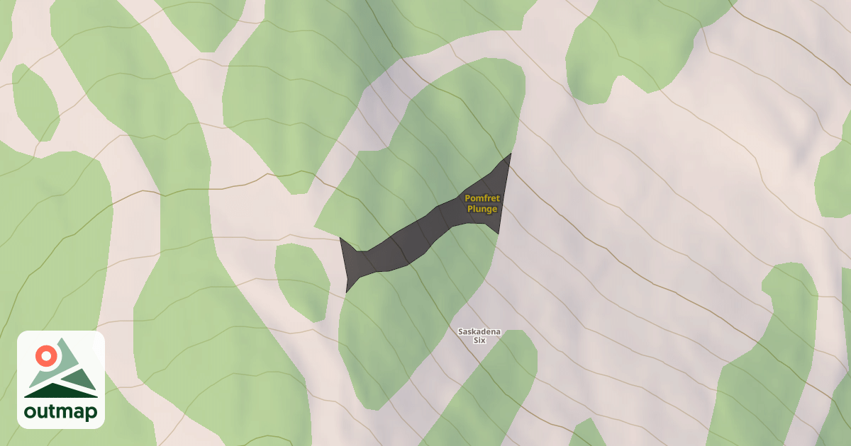 Map of Pomfret Plunge