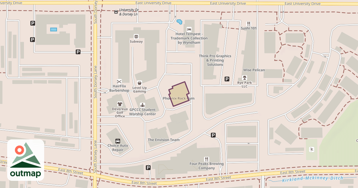 Map of Phoenix Rock Gym