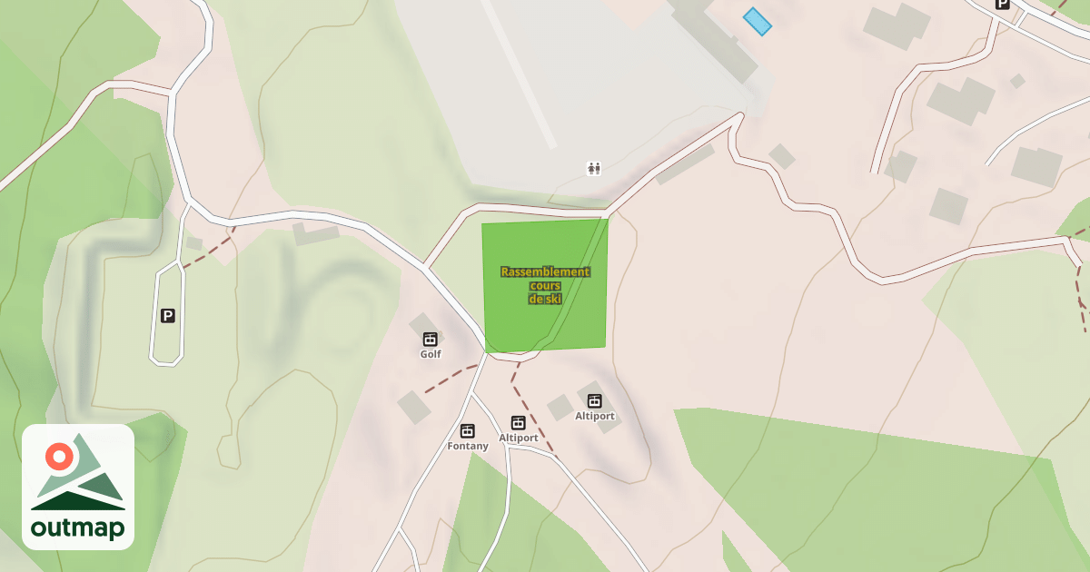 Map of Rassemblement cours de ski