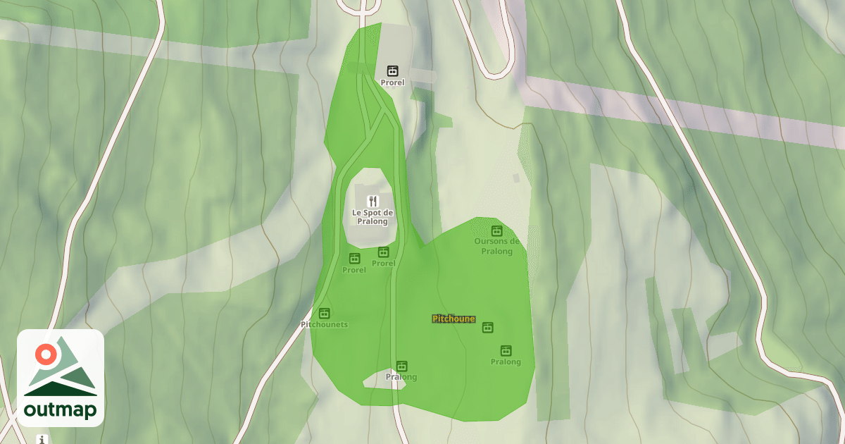 Map of Pitchoune