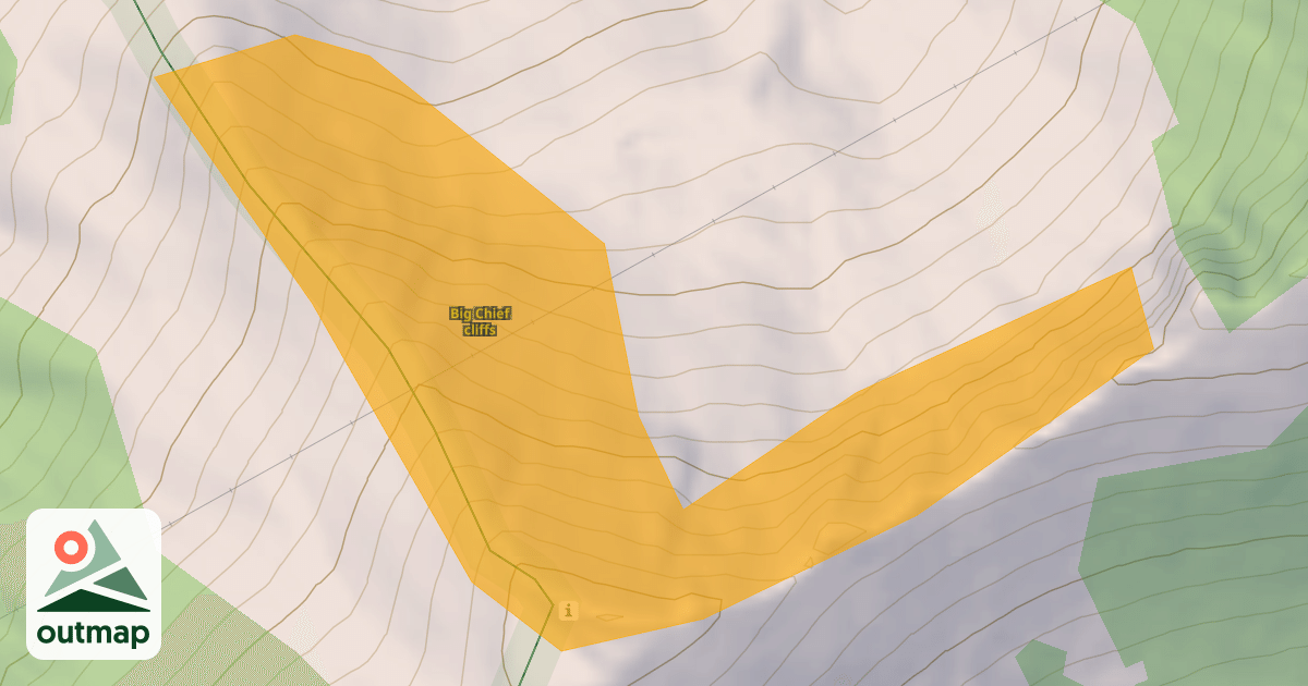 Map of Big Chief cliffs