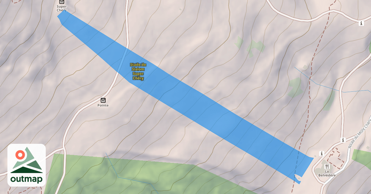 Map of Stade de Slalom Super Chéry