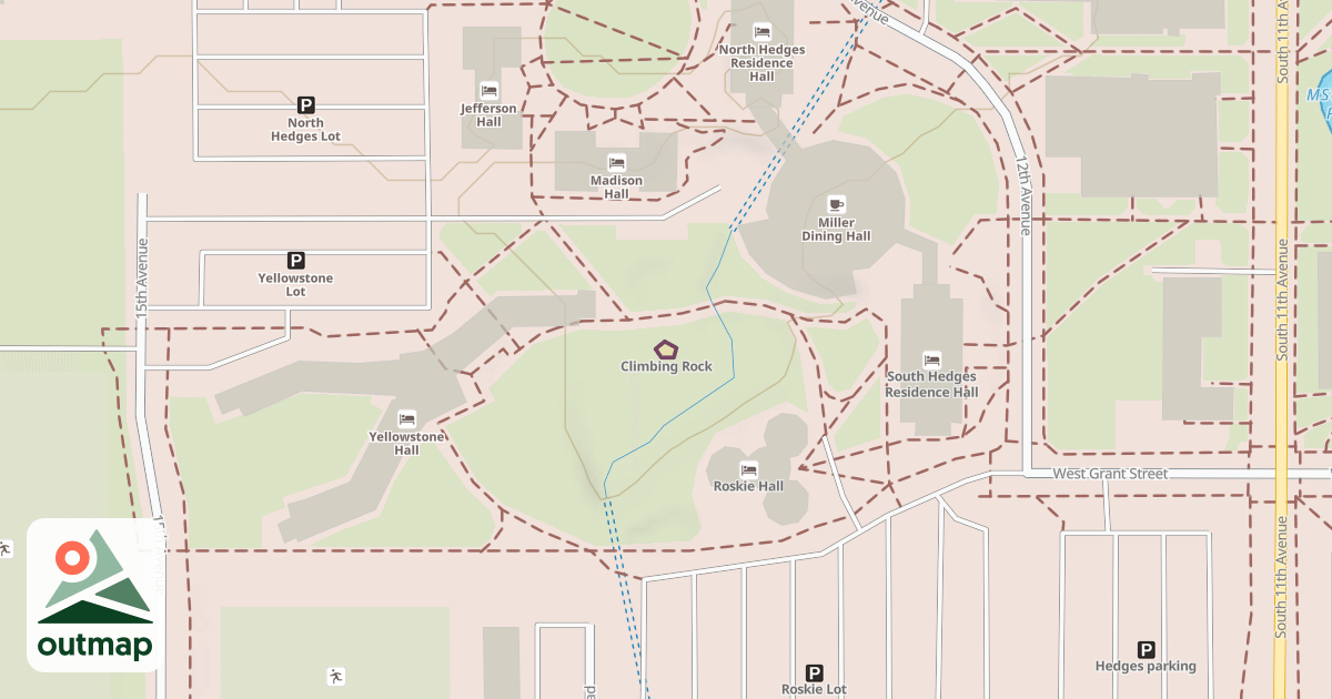 Map of Climbing Rock