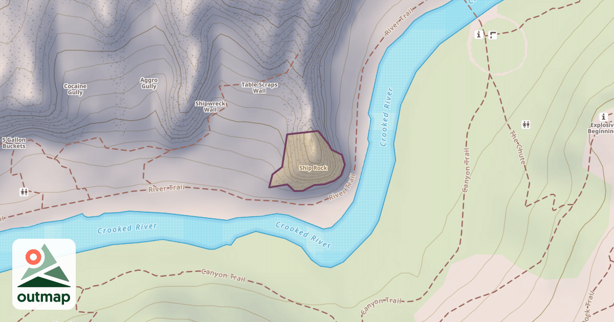 Map of Ship Rock