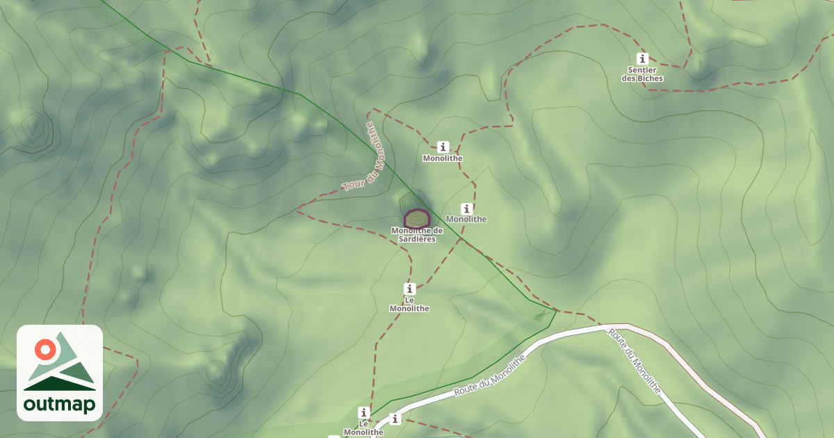 Map of Monolithe de Sardières