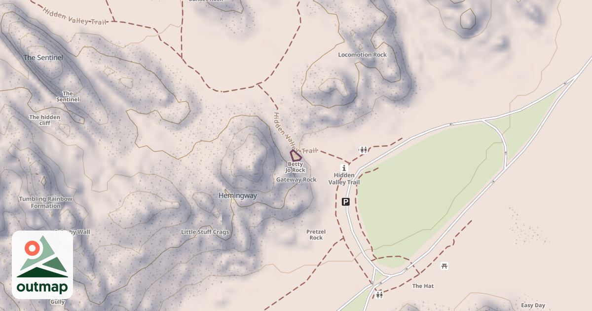 Map of Betty Jo Rock