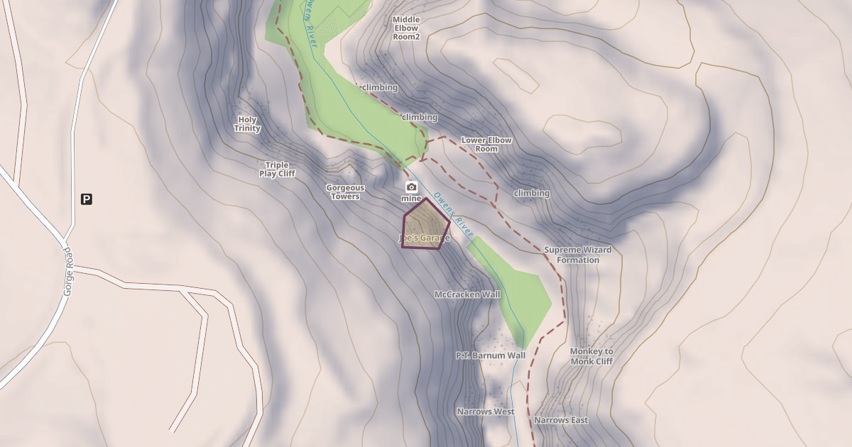 Map preview of Joe's Garage