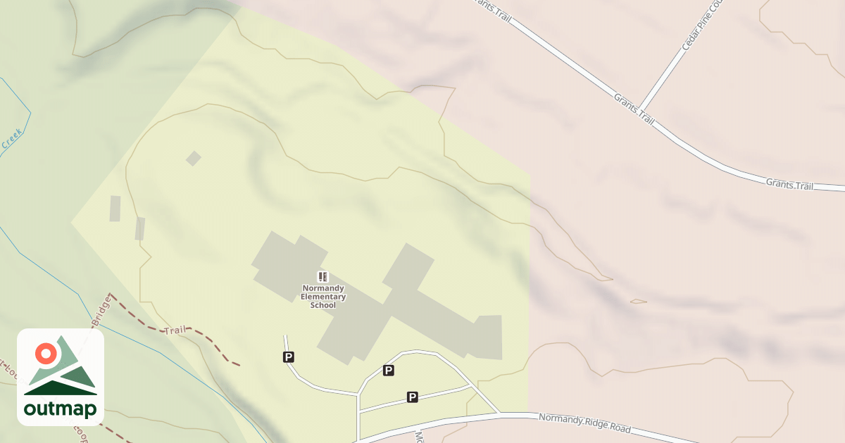 Map of Normandy Elementary Sledding Hill