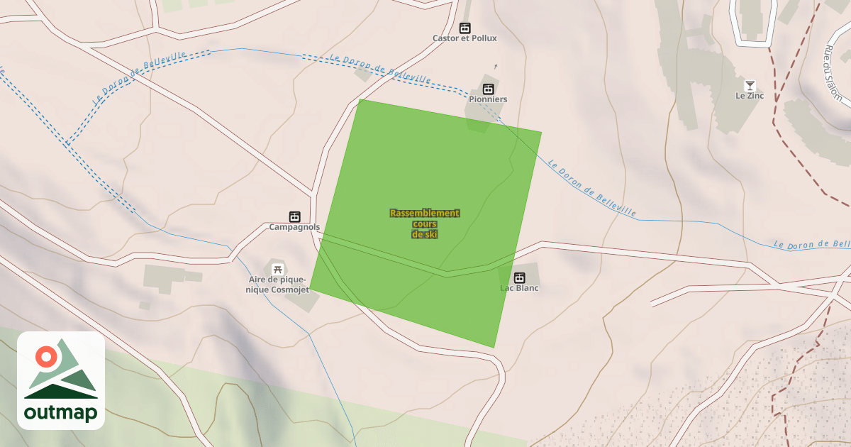 Map of Rassemblement cours de ski