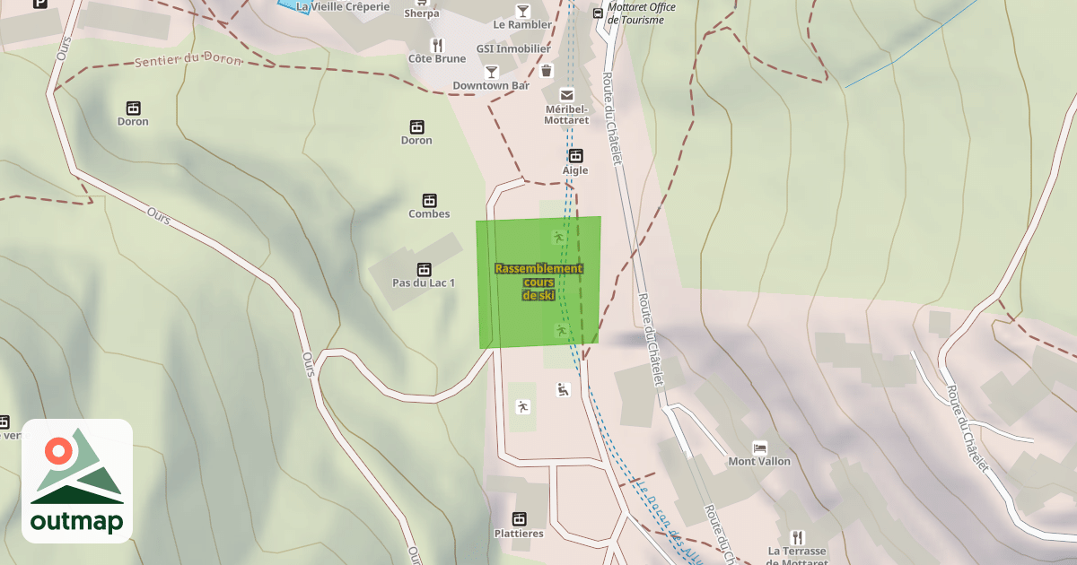 Map of Rassemblement cours de ski