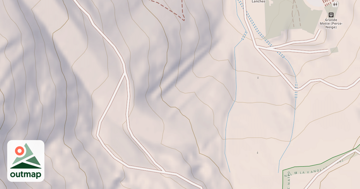 Map of Half-Pipe Tignes Val Claret