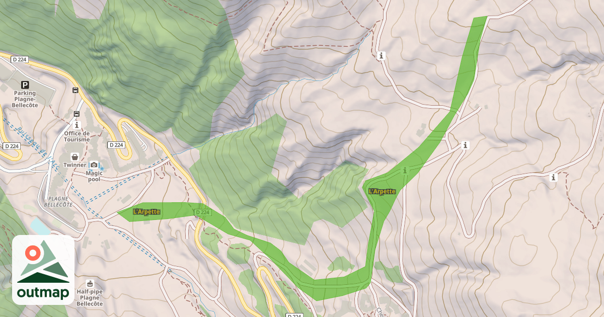 Map of L'Arpette