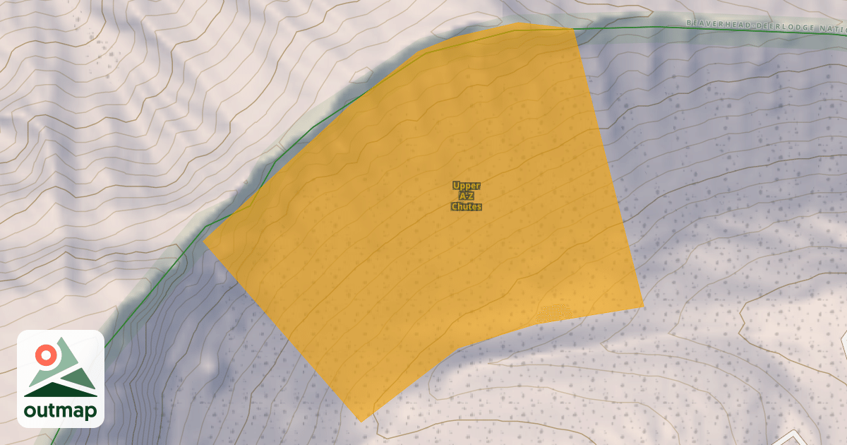 Map of Upper A-Z Chutes