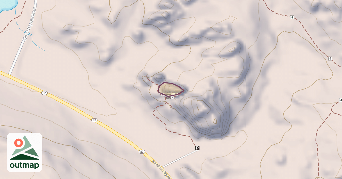 Map of Aquarium Rock