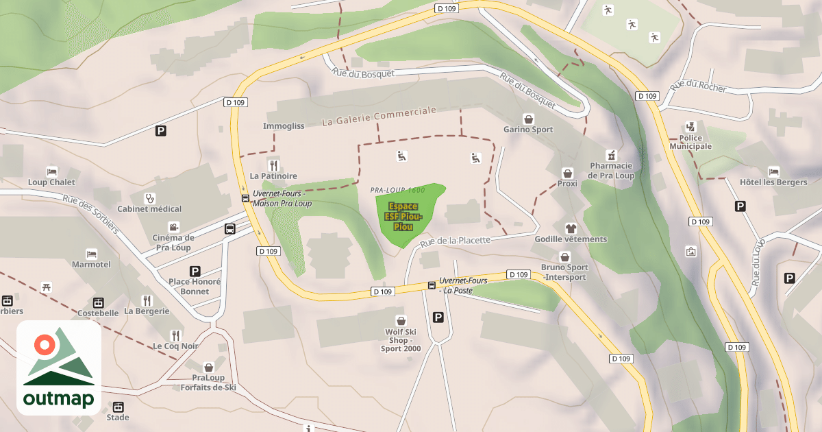 Map of Espace ESF Piou-Piou