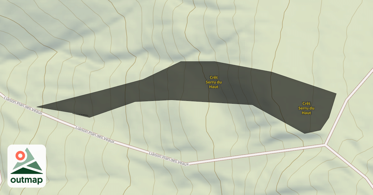 Map of Crêt Serru du Haut