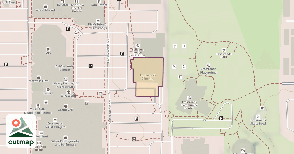 Map of Edgeworks Climbing