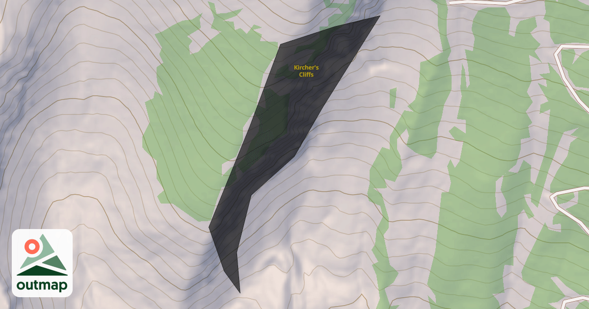 Map of Kircher's Cliffs