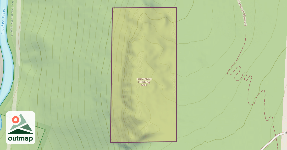 Map of Little Chief Climbing Area