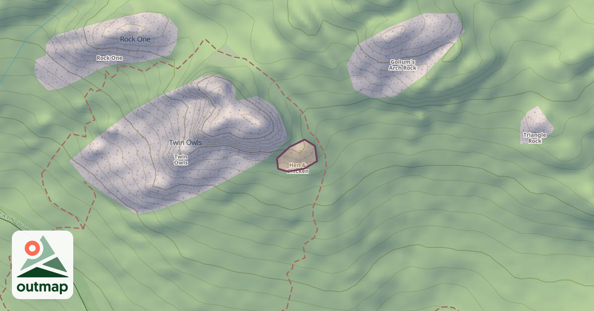 Map of Hen & Chicken
