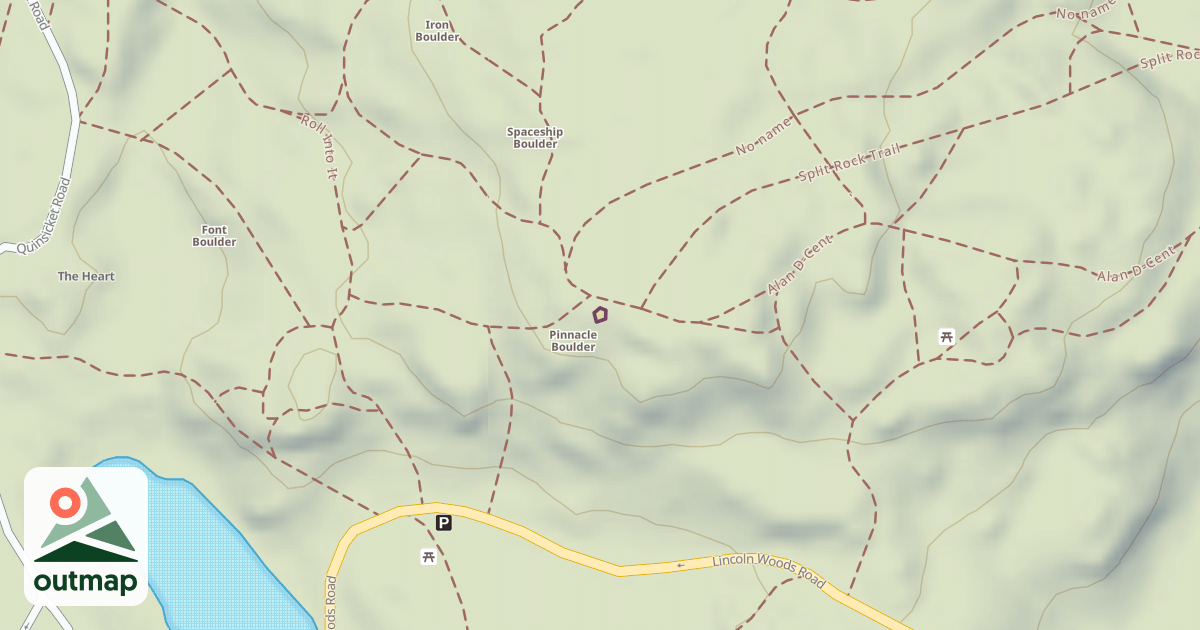 Map of Climbing Boulder