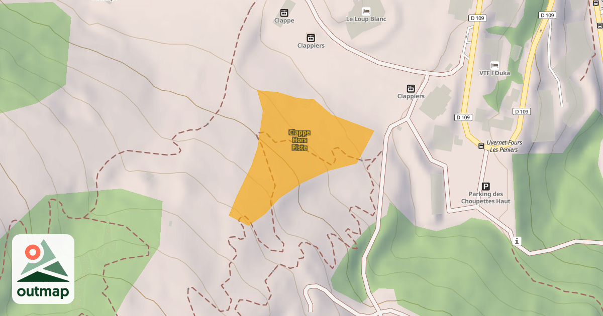Map of Clappe Hors Piste