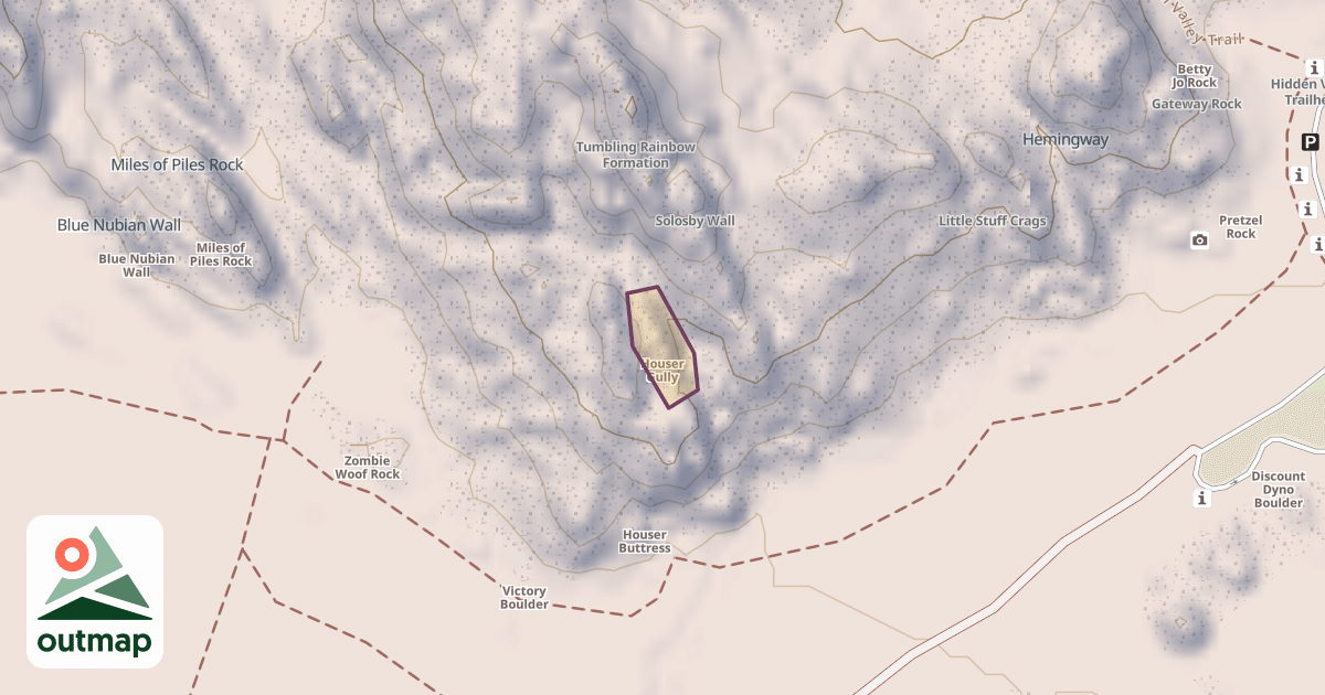Map of Houser Gully