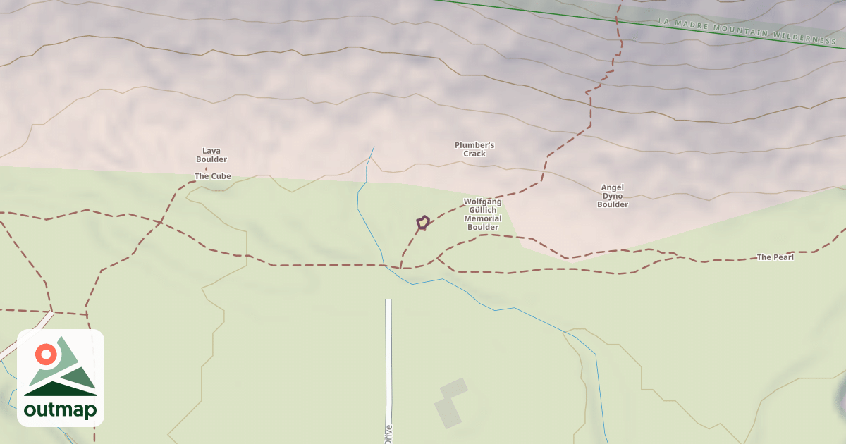 Map of Climbing Boulder