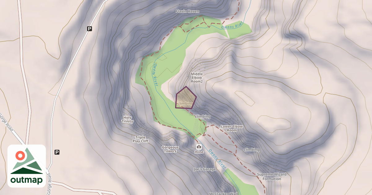 Map of climbing