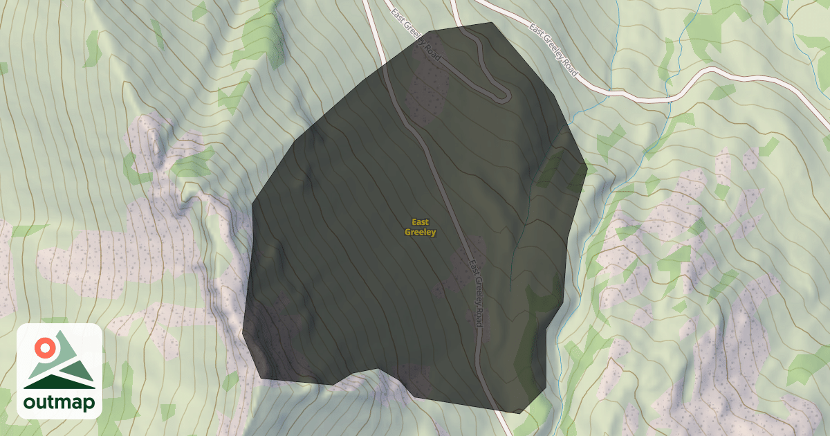 Map of East Greeley