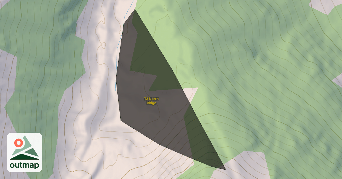 Map of T2 North Ridge