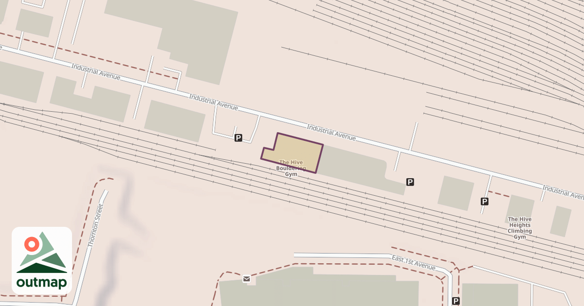Map of The Hive Bouldering Gym