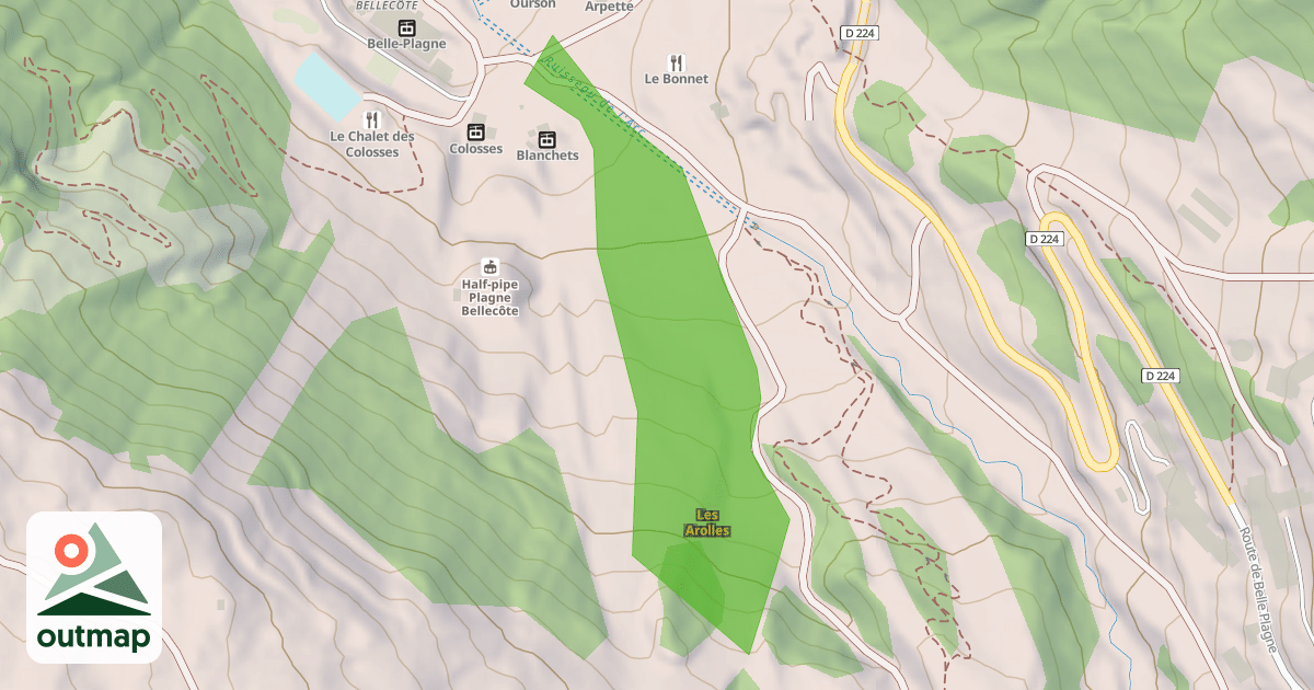 Map of Les Arolles