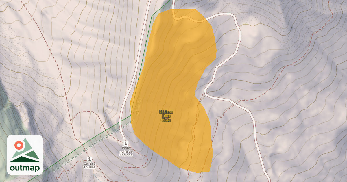 Map of Séolane Hors Piste