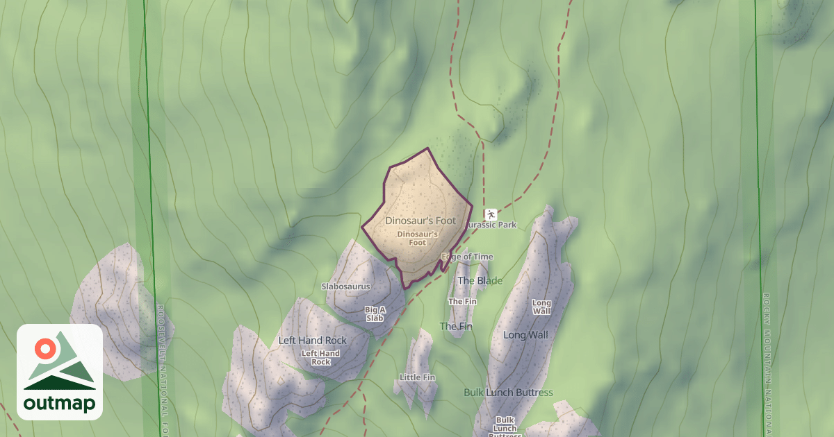 Map of Dinosaur's Foot