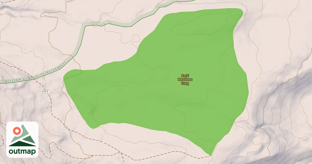Map of Dark Meadows Loop