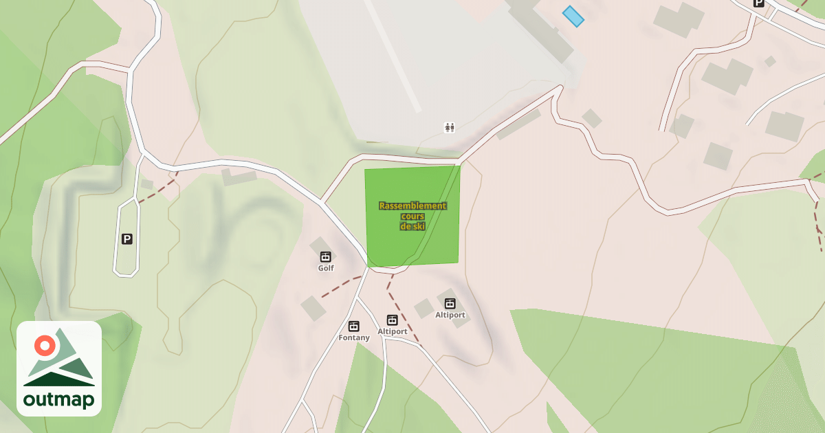 Map of Rassemblement cours de ski