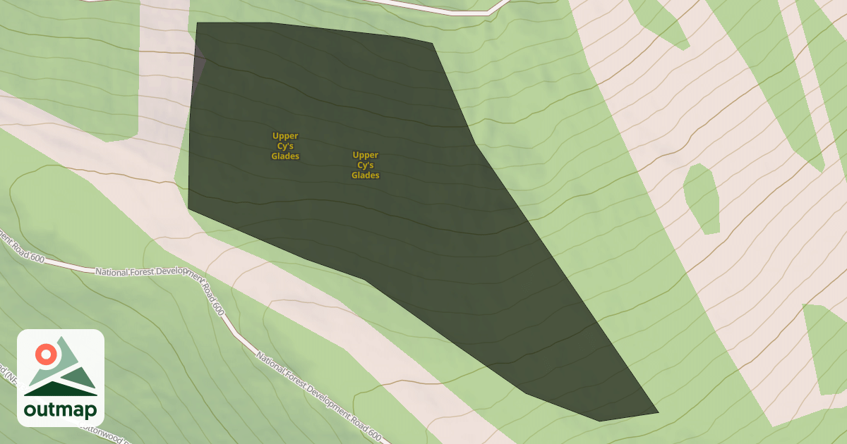 Map of Upper Cy's Glades