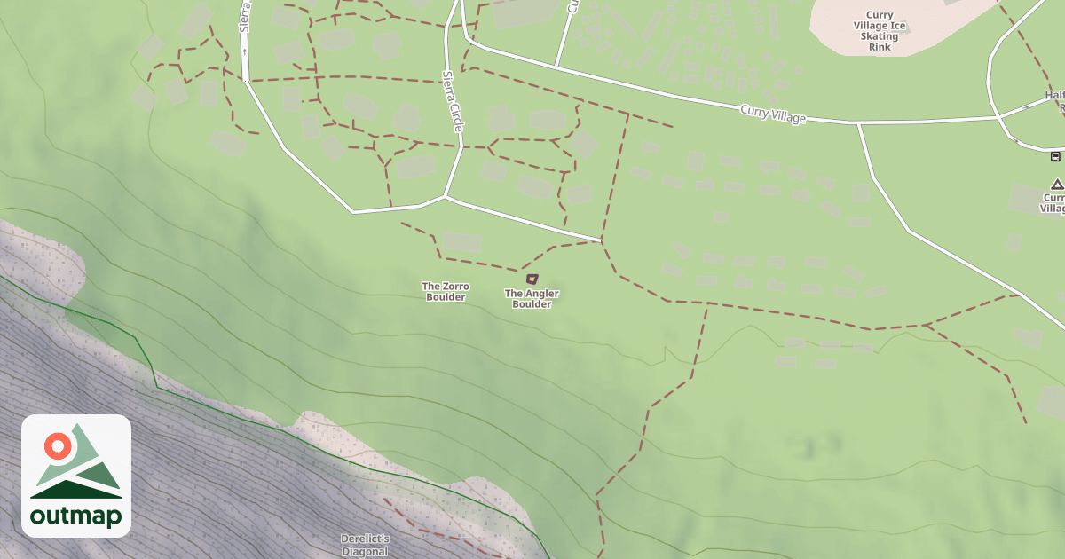 Map of The Angler Boulder