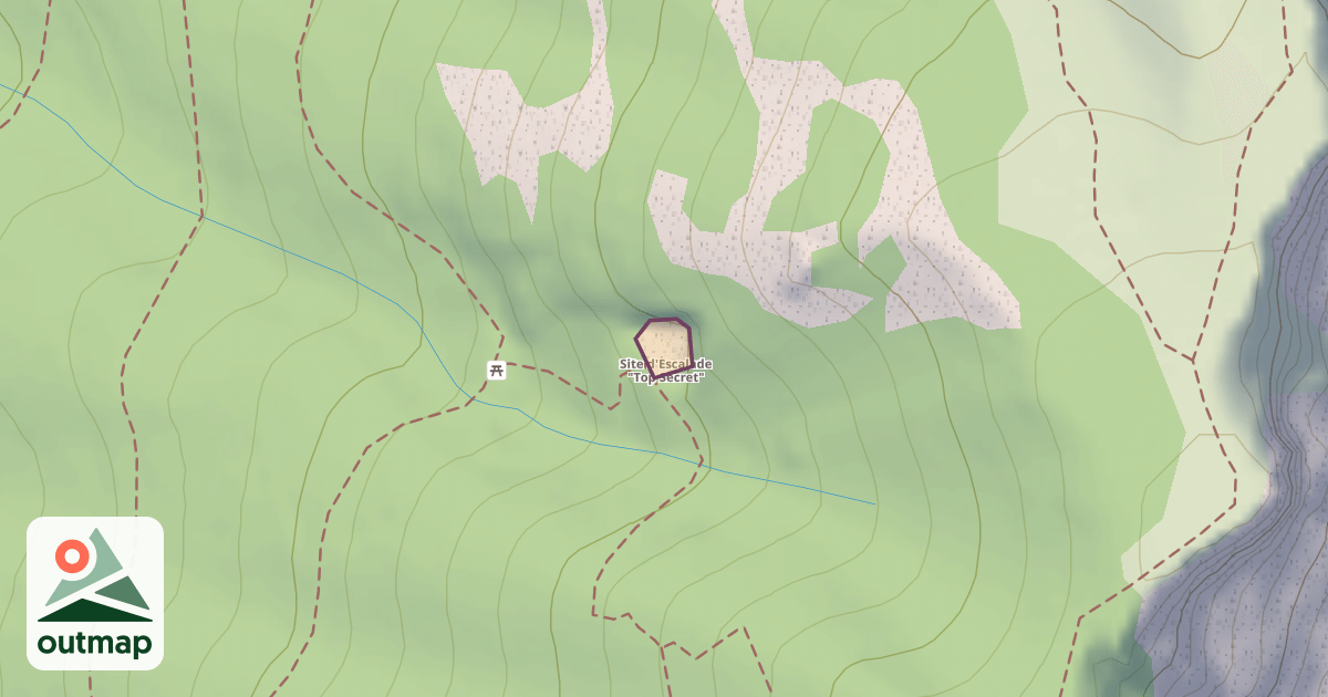 Map of Site d'Escalade "Top Secret"